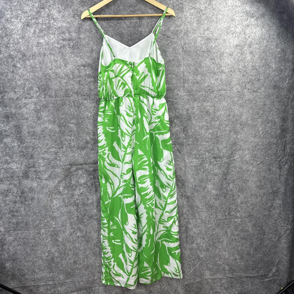 Lilly Pulitzer X Target Jumpsuit Womens Medium Green Boom Boom Palm Leaf Print - Picture 3 of 7